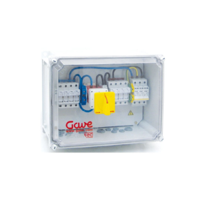 Complet set of 2 in and 1 out combiner box